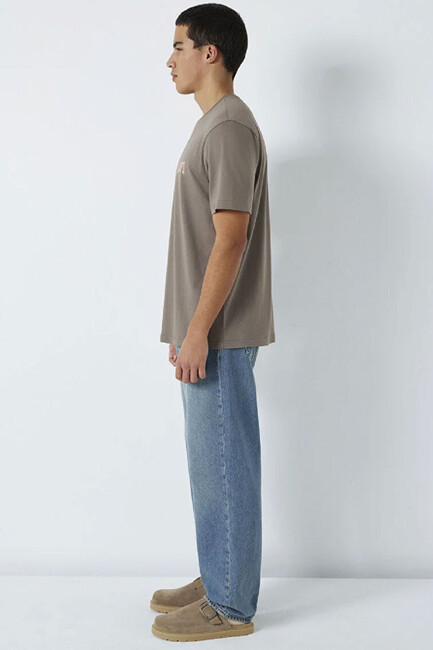 Erkek Mavi Logo Tişört 0611714-87875 Kahve - Thumbnail