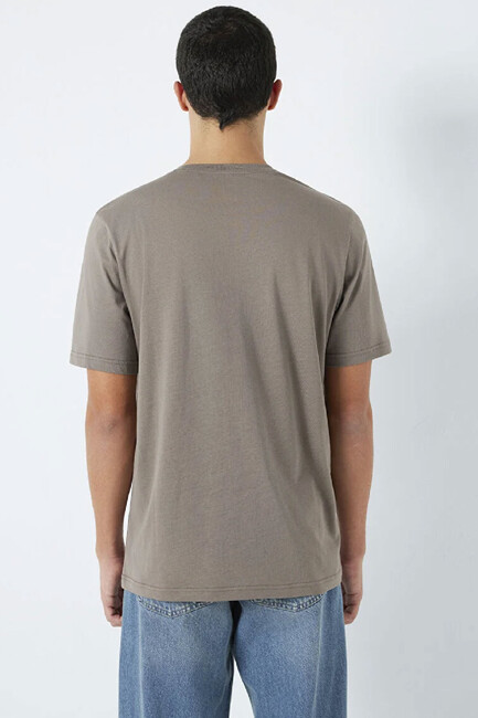 Erkek Mavi Logo Tişört 0611714-87875 Kahve - Thumbnail