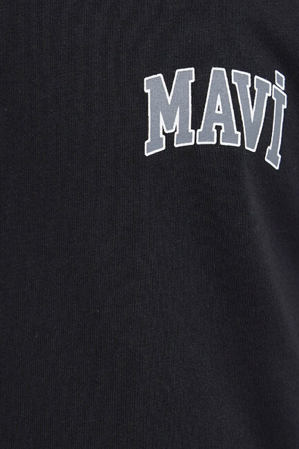 Erkek Mavi Logo Tişört 0611714-900 Siyah - Thumbnail