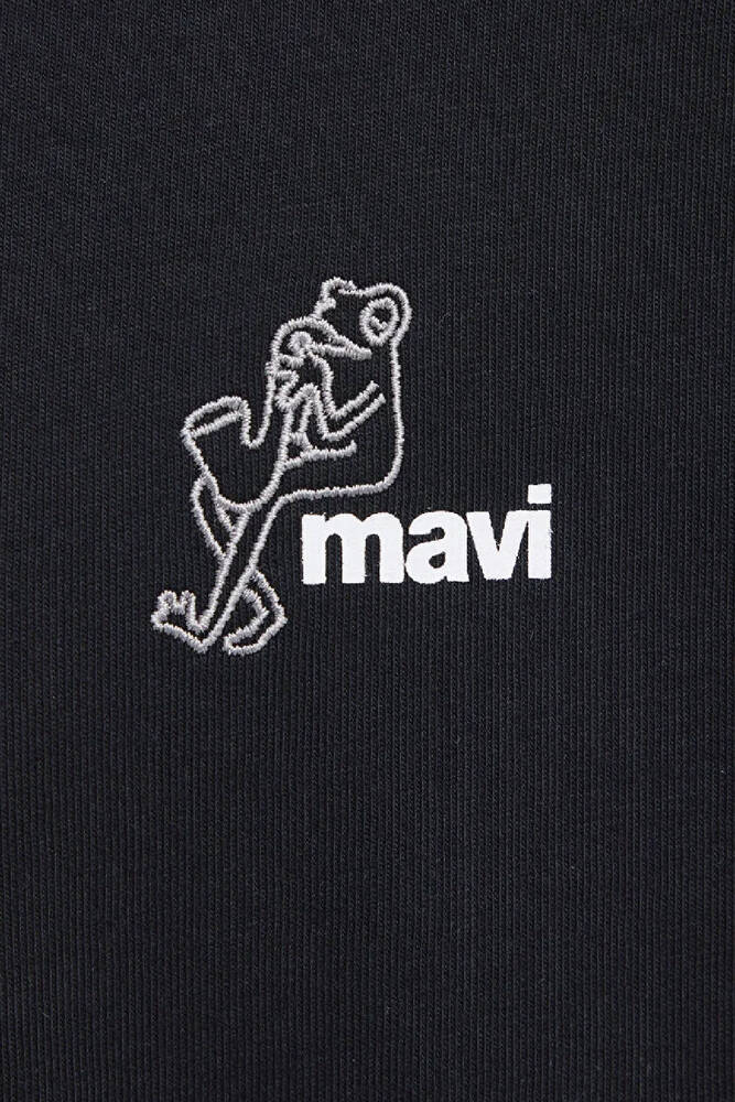 Erkek Mavi Logo Tişört 0613179-900 Siyah 