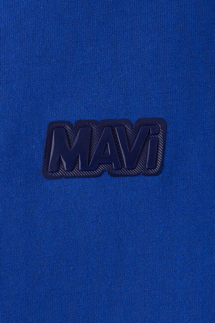 Erkek Mavi Logo Tişört 0613349-70896 Mavi - Thumbnail