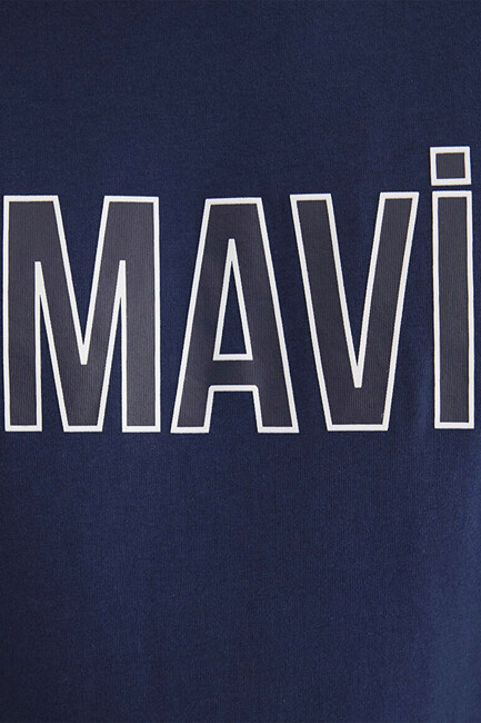 Erkek Mavi Logo Tişört 066842-70758 Lacivert - Thumbnail