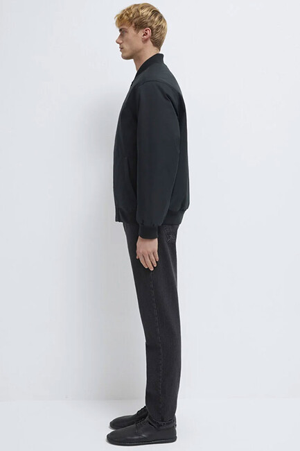 Erkek Mavi Nakışlı Ceket 0110774-71379 Siyah - Thumbnail