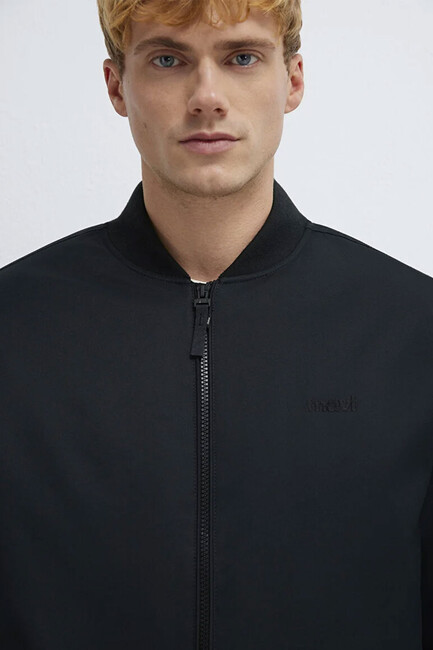 Erkek Mavi Nakışlı Ceket 0110774-71379 Siyah - Thumbnail