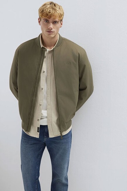 Erkek Mavi Nakışlı Ceket 0110774-87538 Haki (2)