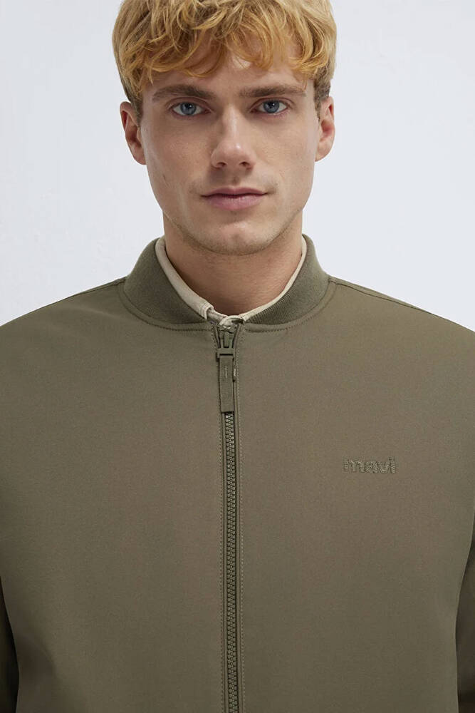 Erkek Mavi Nakışlı Ceket 0110774-87538 Haki 