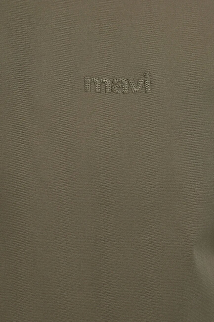 Erkek Mavi Nakışlı Ceket 0110774-87538 Haki - Thumbnail