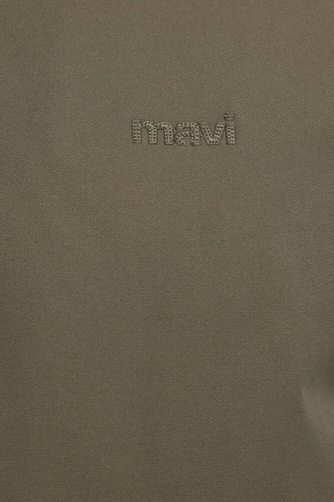 Erkek Mavi Nakışlı Ceket 0110774-87538 Haki 