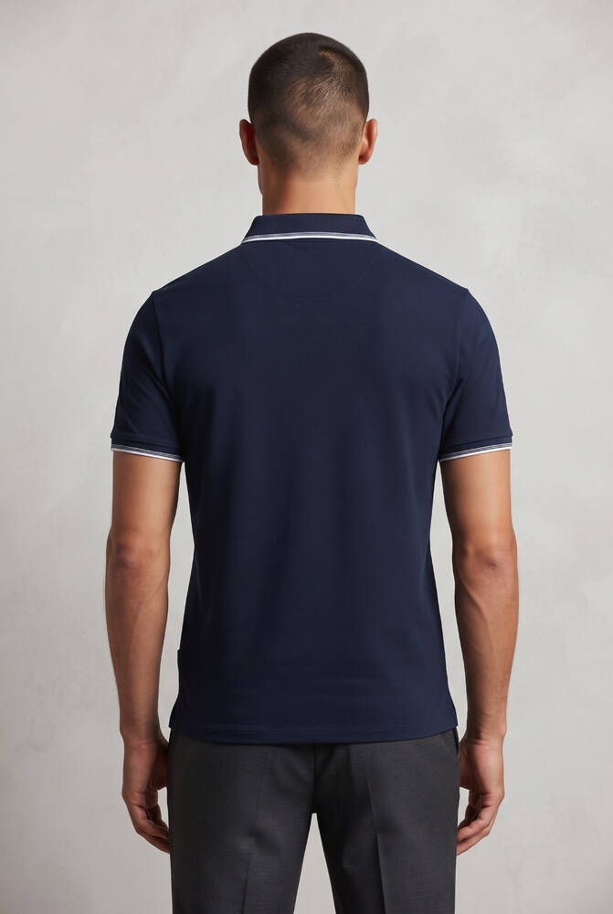Erkek Merserize Polo Yaka Tişört FSP-1603 Lacivert  - 2