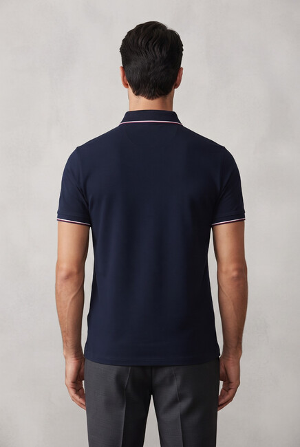 Erkek Merserize Polo Yaka Tişört FSP-1605 Lacivert (1)