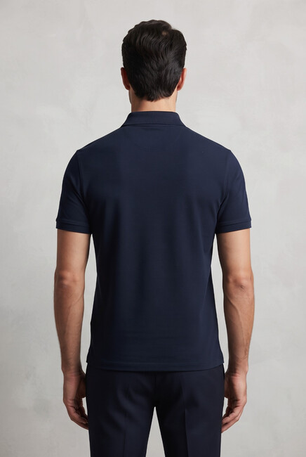 Erkek Merserize Polo Yaka Tişört FSP-6035 Lacivert (1)