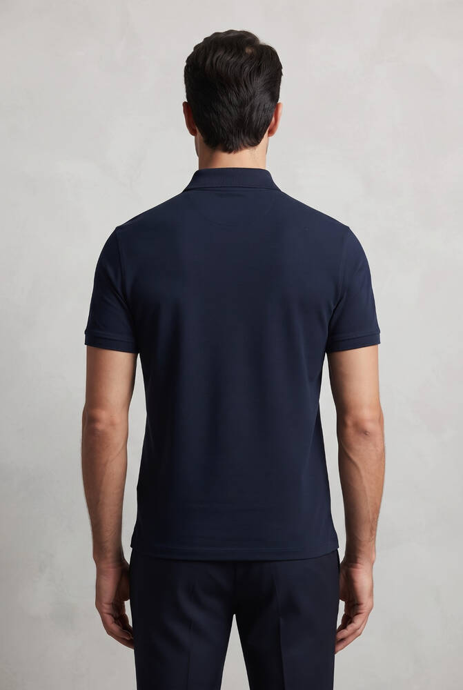 Erkek Merserize Polo Yaka Tişört FSP-6035 Lacivert  - 2