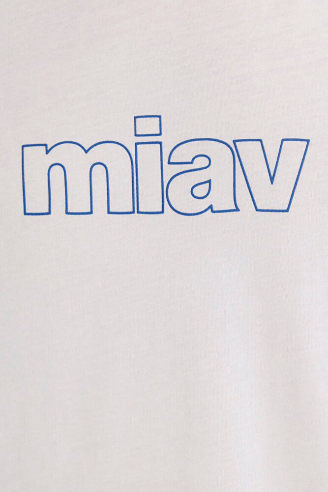 Erkek Miav Baskılı Tişört 0611704-620 Beyaz 