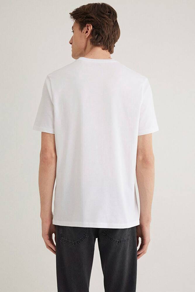 Erkek Miav Baskılı Tişört 067153-602 Beyaz 