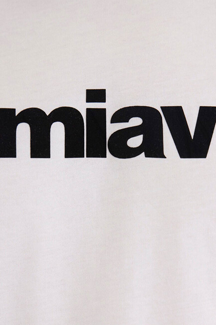 Erkek Miav Baskılı Tişört 067153-602 Beyaz - Thumbnail