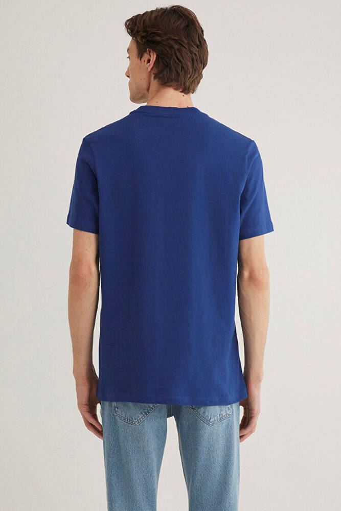 Erkek Miav Baskılı Tişört 067153-70722 Lacivert 