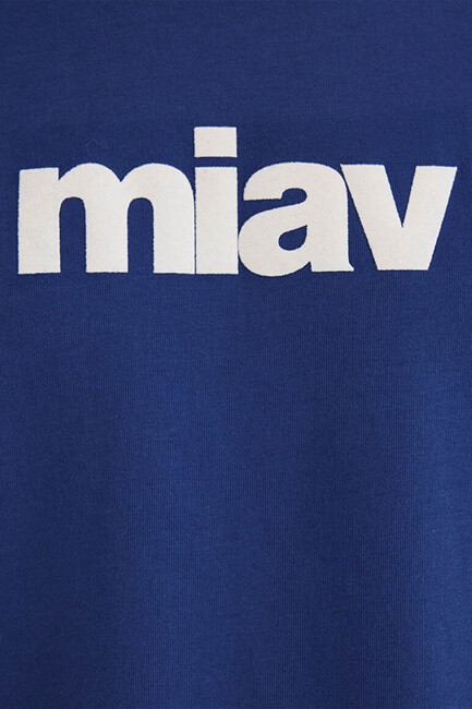 Erkek Miav Baskılı Tişört 067153-70722 Lacivert - Thumbnail