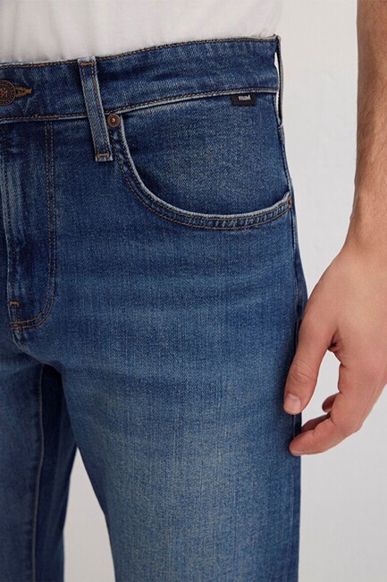 Erkek Milan Classic Denim Pantolon 0081090816 Lacivert - Thumbnail