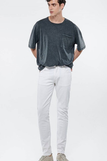 Erkek Milan Comfort Jean Pantolon 0081084558 Beyaz (1)