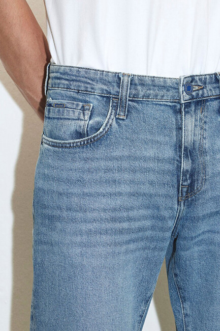 Erkek Milan Premium Jean Pantolon 0081083030 Mavi - Thumbnail