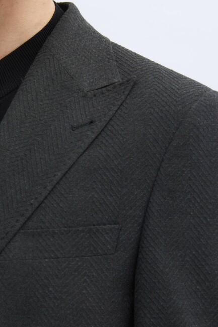 Erkek Modern Fit Çevre Dostu Ceket CK-2659 10151096 Gri - 5