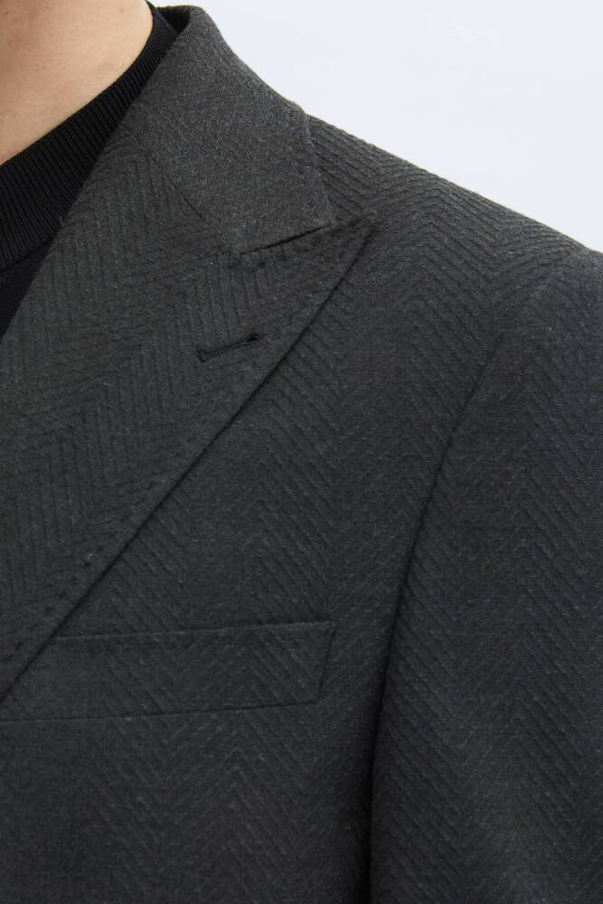 Erkek Modern Fit Çevre Dostu Ceket CK-2659 10151096 Gri - 5