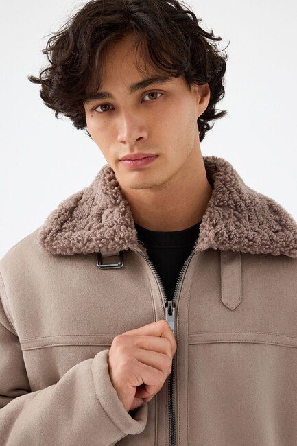 Erkek Mont LF2040817 Vizon - Thumbnail