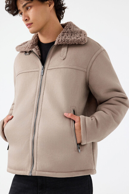 Erkek Mont LF2040817 Vizon - Thumbnail