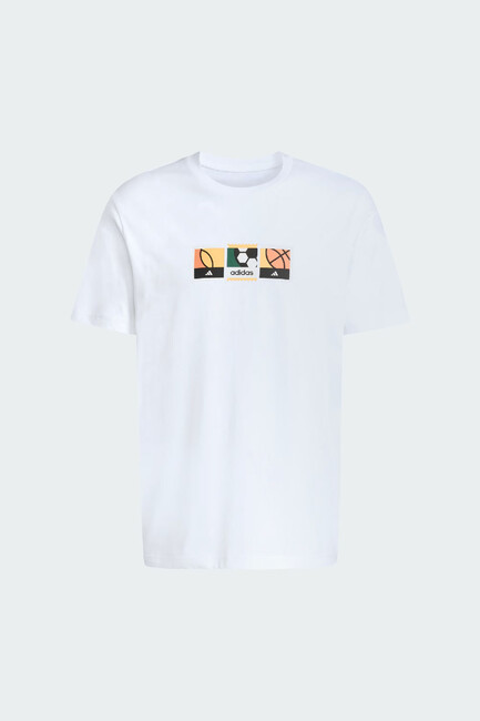 Erkek Mos Stamps Tişört KB2509 Beyaz - Thumbnail