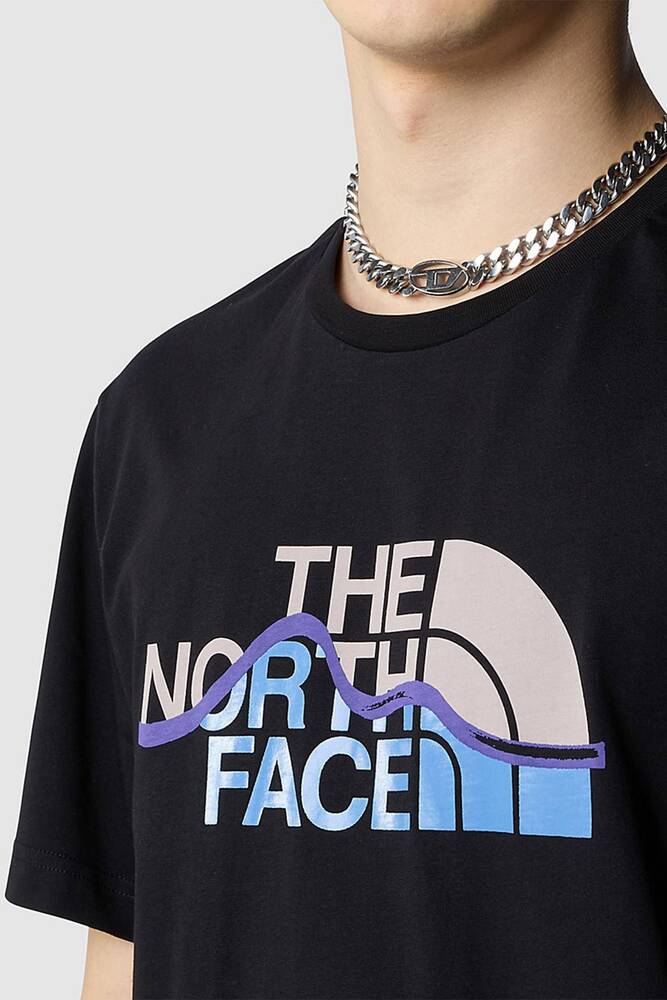 Erkek Mountaın Lıne Tişört NF0A87NTJK31 Siyah 