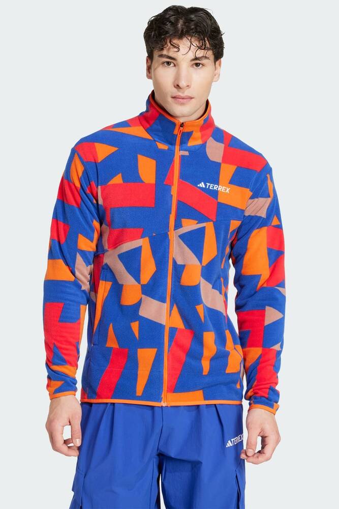 Erkek MT AOP Fermuarlı Ceket JE3917 Kırmızı 