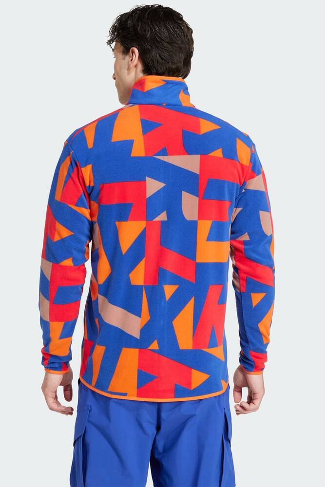 Erkek MT AOP Fermuarlı Ceket JE3917 Kırmızı 