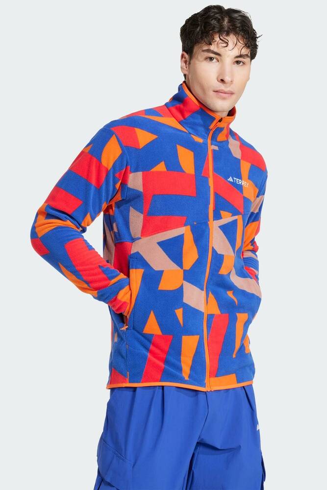 Erkek MT AOP Fermuarlı Ceket JE3917 Kırmızı 