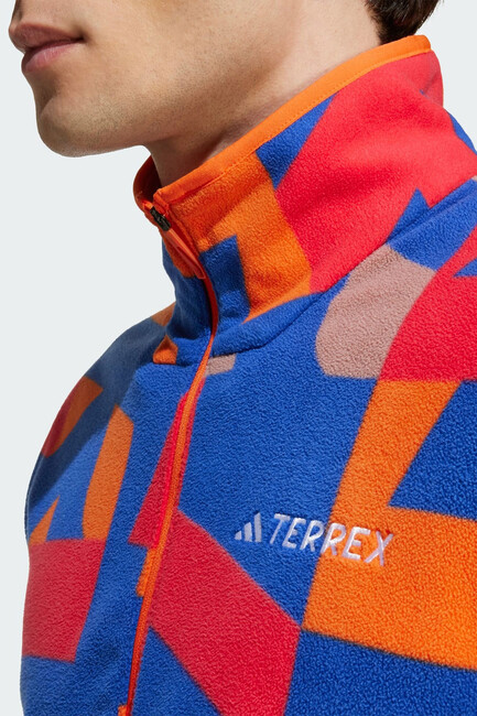 Erkek MT AOP Fermuarlı Ceket JE3917 Kırmızı - Thumbnail