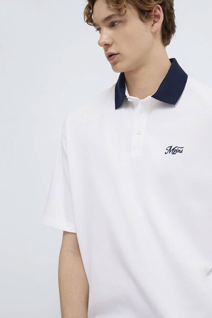 Erkek MVJNS Polo Tişört 0613330-620 Beyaz (1)