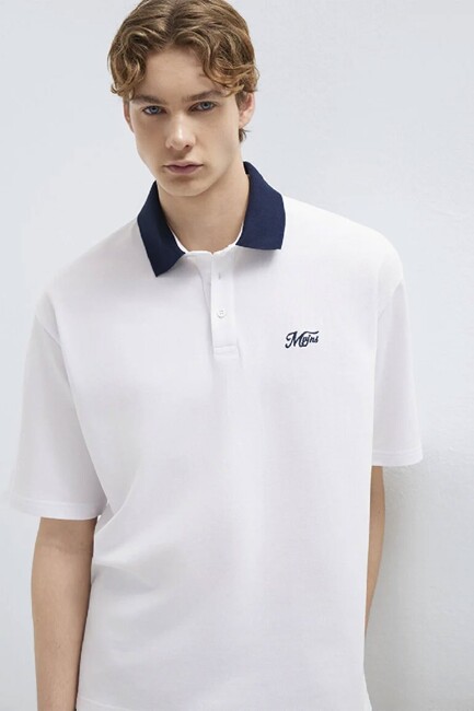 Erkek MVJNS Polo Tişört 0613330-620 Beyaz (2)