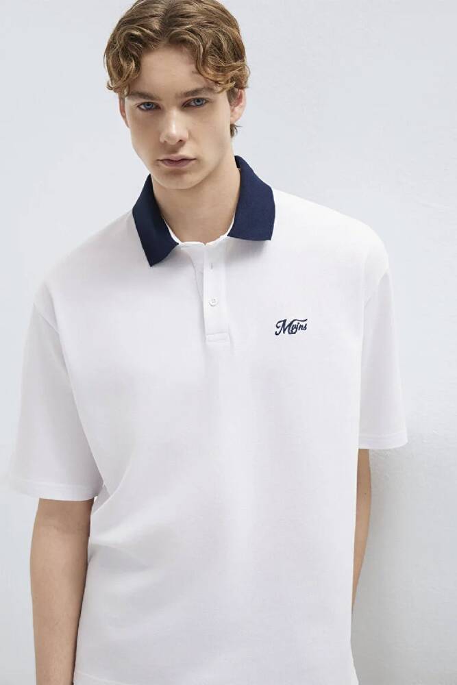Erkek MVJNS Polo Tişört 0613330-620 Beyaz 