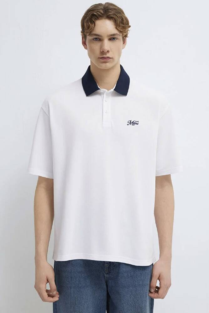 Erkek MVJNS Polo Tişört 0613330-620 Beyaz 