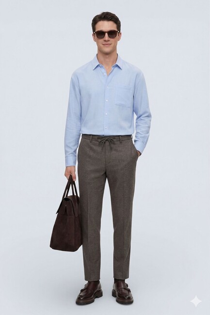 Erkek Neris Pantolon 22786520 Kahve (1)