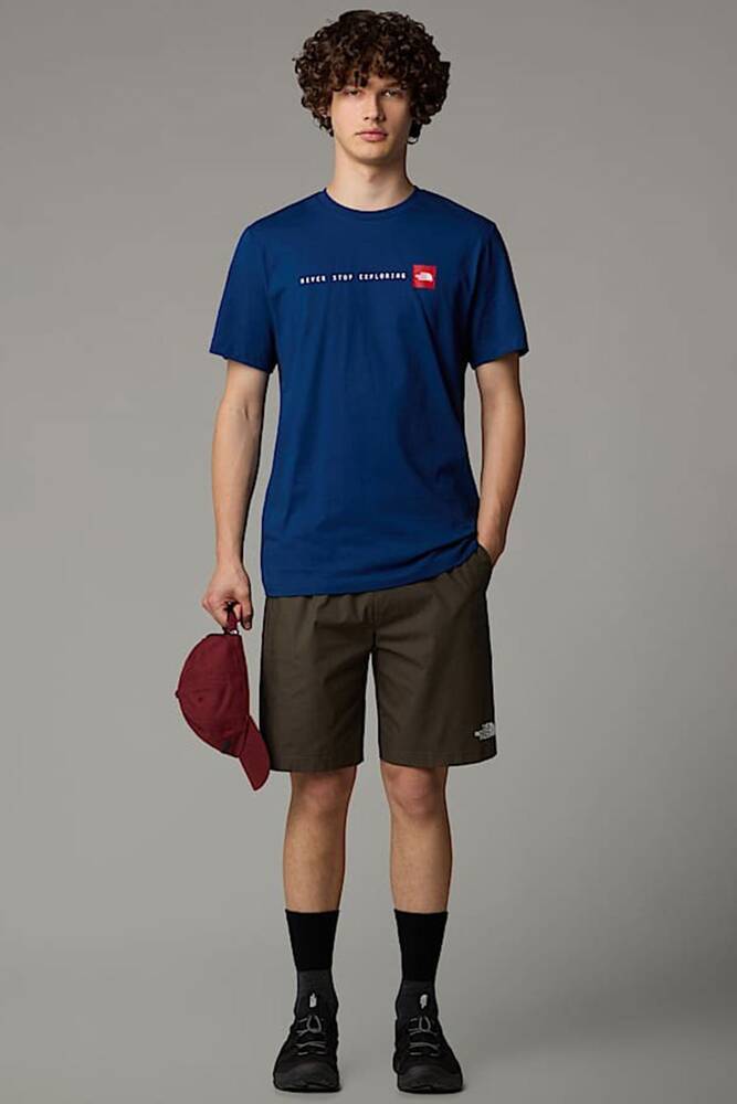 Erkek Never Stop Explorıng Tişört NF0A87NSD1R1 Lacivert 