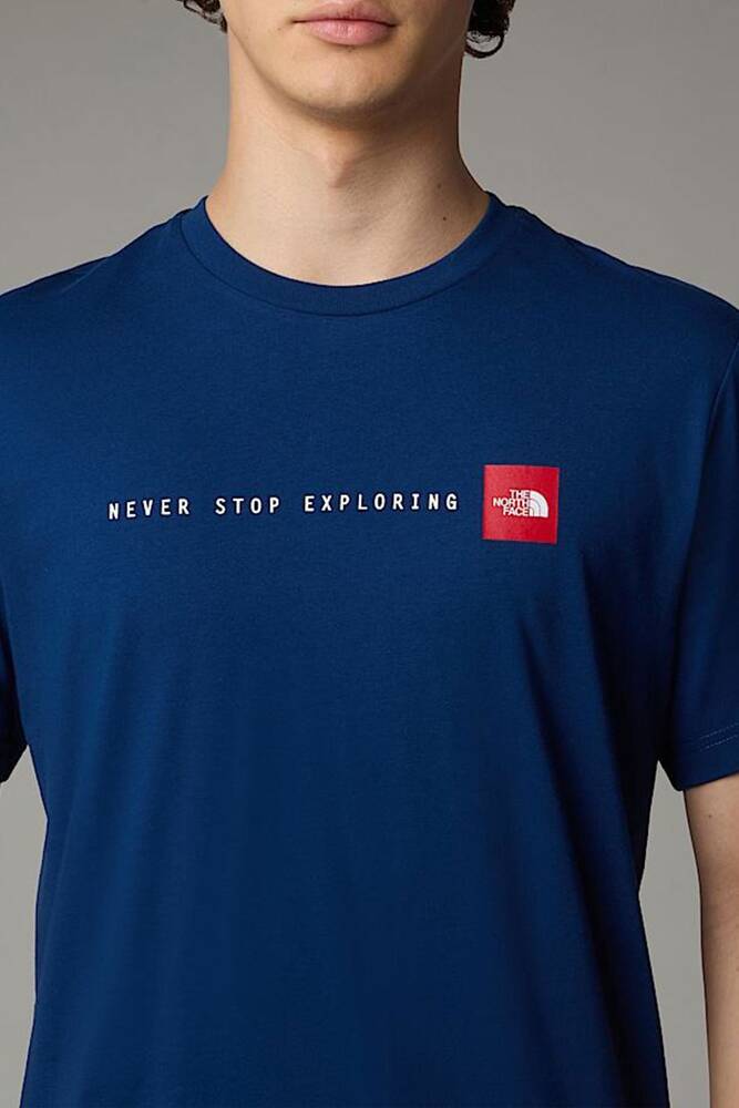 Erkek Never Stop Explorıng Tişört NF0A87NSD1R1 Lacivert 