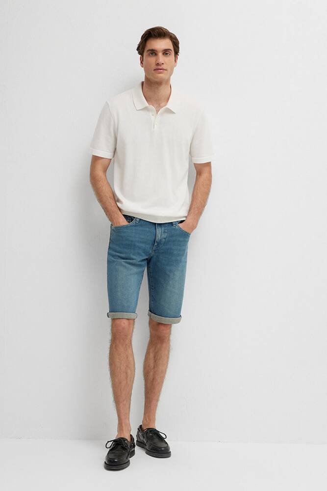 Erkek Nıcholas Denim Şort 04160A3312 Mavi 
