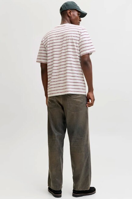 Erkek Norrebro Çizgili Tişört 12291021 Beyaz (2)