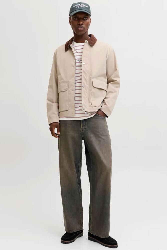 Erkek Norrebro Çizgili Tişört 12291021 Beyaz 