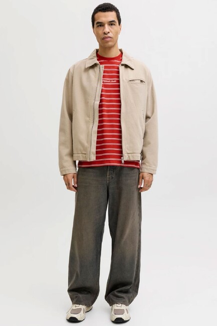 Erkek Norrebro Çizgili Tişört 12291021 Kırmızı (3)