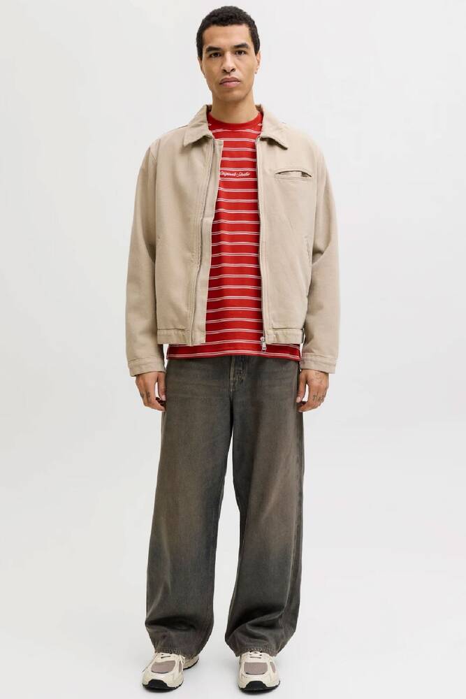 Erkek Norrebro Çizgili Tişört 12291021 Kırmızı 