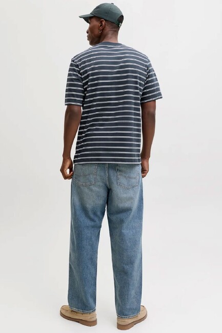 Erkek Norrebro Çizgili Tişört 12291021 Lacivert (2)