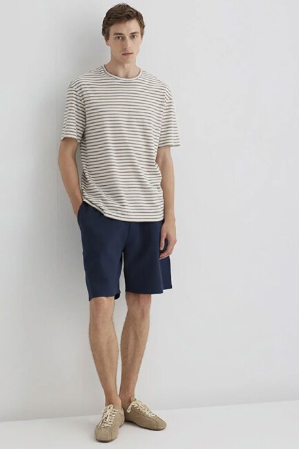 Erkek Örme Şort 0410314-70490 Lacivert (1)