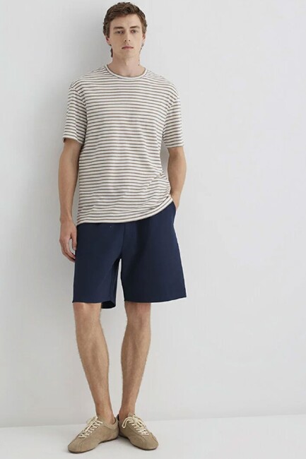 Erkek Örme Şort 0410314-70490 Lacivert (2)