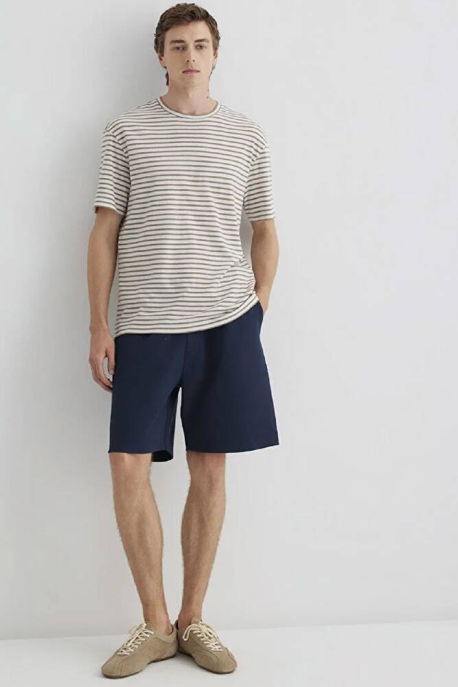 Erkek Örme Şort 0410314-70490 Lacivert 